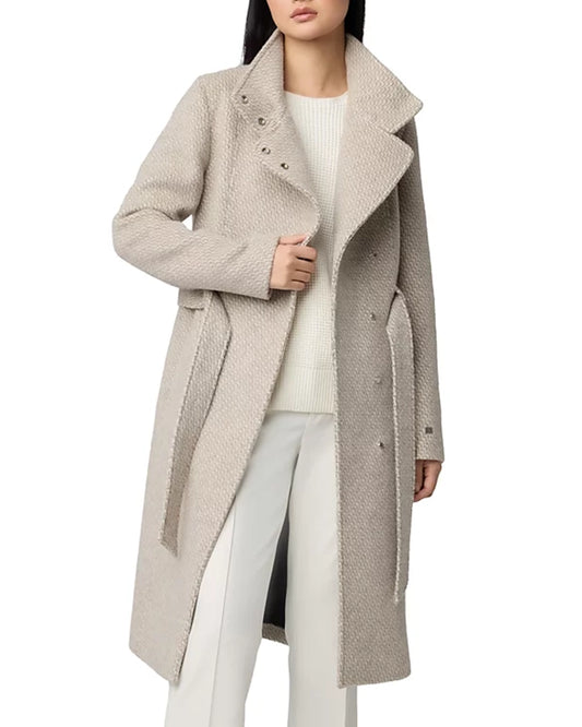 Long Sleeves Collar Belted Coat